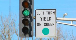Left turn yield on green